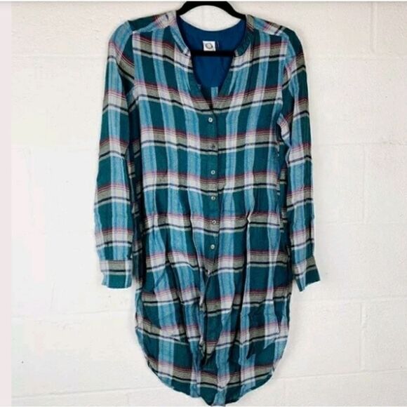 Akemi Kin Lucie Blue Plaid Tunic - Picture 5 of 7